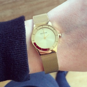The watch my brother bought me for Christmas- he did well! Understated loveliness. 